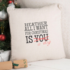 Personalised Natural Cushion - All I Want Is A Dog