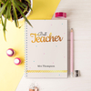 Personalised Notebook - Best Teacher,  Gold