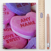Personalised Notebook - Candy Hearts