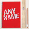 Personalised Notebook - Cherry Red
