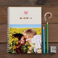 Personalised Notebook - Heart and Arrow