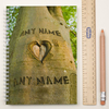 Personalised Notebook - Heart Tree Carving