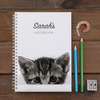 Personalised Notebook - Kitten Hiding