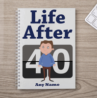 Personalised Notebook - Life After 40 for Him