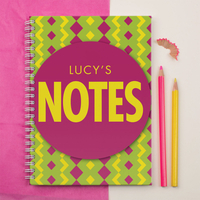 Personalised Notebook - Pink Notes