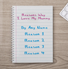 Personalised Notebook - Reasons Why I Love My Mummy