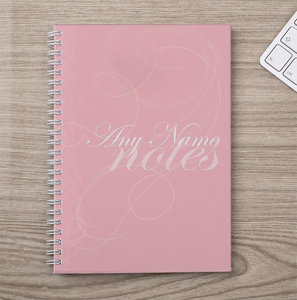 Personalised Notebook - Soft Pink Swirl