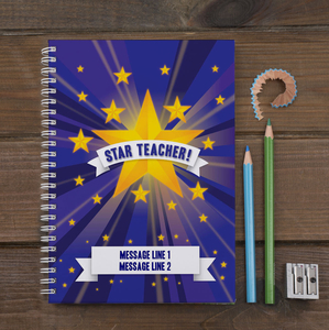 Personalised Notebook - Star Teacher