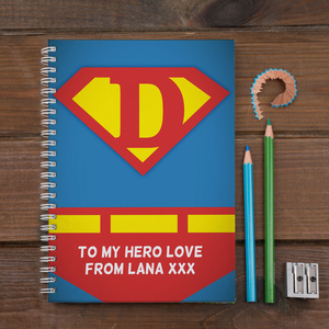 Personalised Notebook - Super Dad Suit