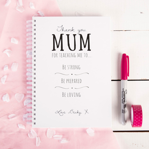 Personalised Notebook - Thank You Mum