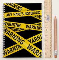 Personalised Notebook - Warning Tape