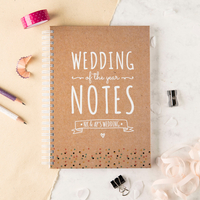 Personalised Notebook - Wedding Of The Year Notes