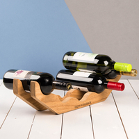 Personalised Oak Wine Rack - Any Message