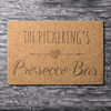 Personalised Outdoor Doormat - Prosecco Bar