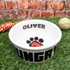Personalised Paw Print Pet Bowl