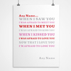 Personalised Pink Love Poem Print