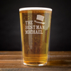 Personalised Pint Glass - Best Man Top Hat