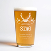 Personalised Pint Glass - The Stag