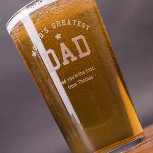Personalised Pint Glass - World