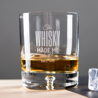 Personalised Premium Whisky Tumbler - Whisky Made Me Do It