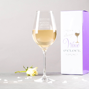 Personalised Premium Wine Glass With Luxury Gift Box - Nine Till Wine