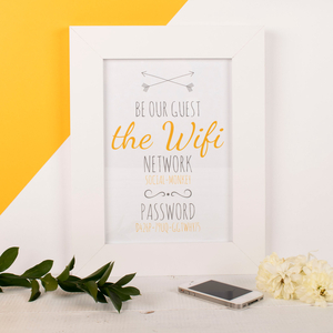 Personalised Print - Be Our Guest WiFi