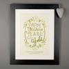 Personalised Print - Floral Gold Anniversary