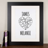 Personalised Print - Geometric Heart