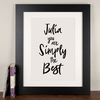 Personalised Print - Simply the Best