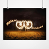 Personalised Print - Sparkler Hearts
