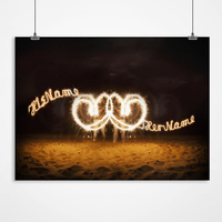 Personalised Print - Sparkler Hearts