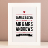 Personalised Print - The New Mr & Mrs