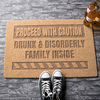Personalised Proceed With Caution Outdoor Doormat