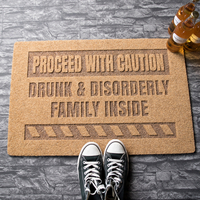Personalised Proceed With Caution Outdoor Doormat