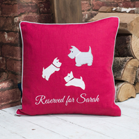 Personalised Red Mabel Cushion