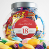 Personalised Retro Sweet Jar - 18th Birthday