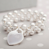 Personalised Silver Beaded Bracelet