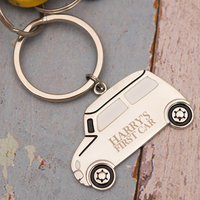 Personalised Silver Car Keyring