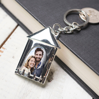 Personalised Silver-Plated House Keyring