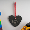 Personalised Slate Hanging Keepsake - Baby Boy