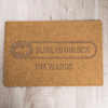 Personalised Slide To Unlock Outdoor Doormat