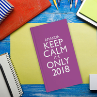 Personalised Slim Diary - Keep Calm It