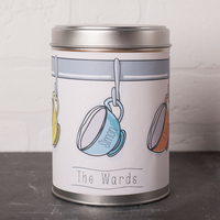 Personalised Tea Tin - Hanging Teacups