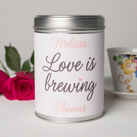 Personalised Tea Tin - Love Is Brewing