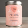 Personalised Tea Tin - Pearl Anniversary