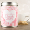 Personalised Tea Tin - Pink Watercolour Hearts