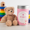 Personalised Teddy In A Tin - For Her