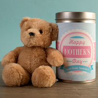 Personalised Teddy In A Tin - Happy Mother