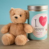 Personalised Teddy In A Tin - I Love You Mummy