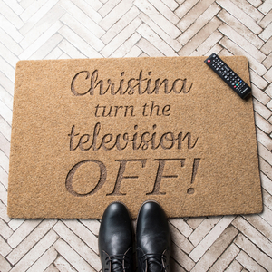 Personalised Turn Off Doormat